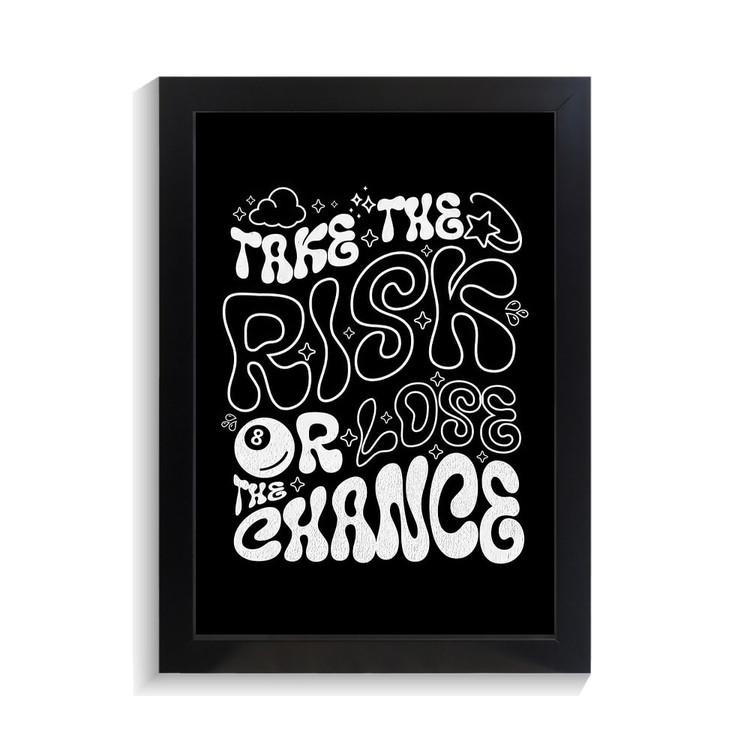 تابلو تایپوگرافی طرح take the riskکد PF-15039