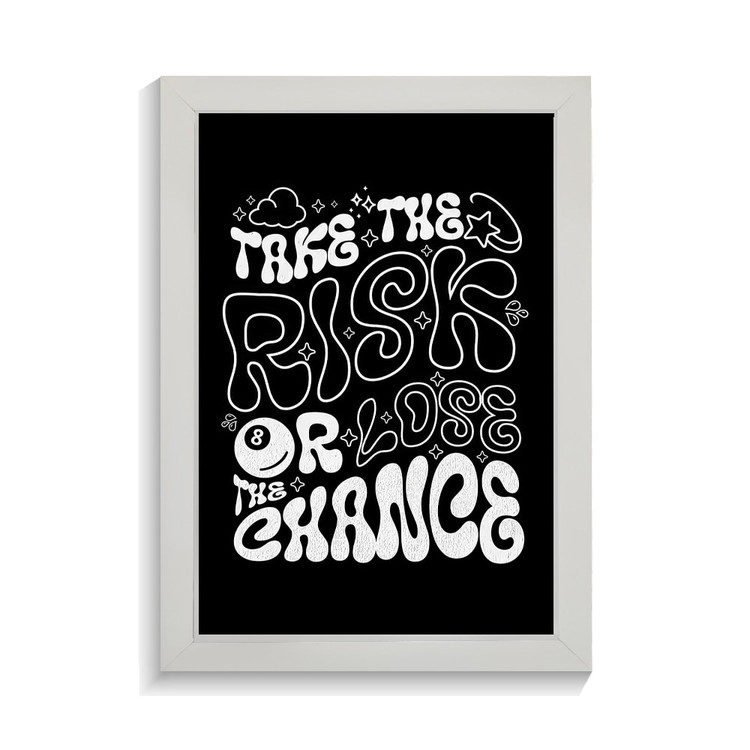 تابلو تایپوگرافی طرح take the riskکد PF-15039