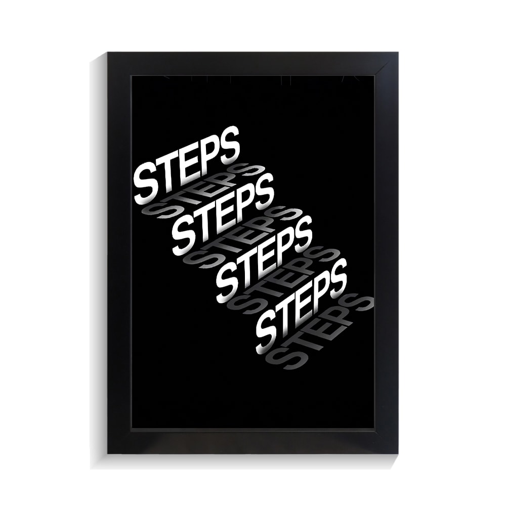 تابلو تایپوگرافی طرح steps کد PF-15086