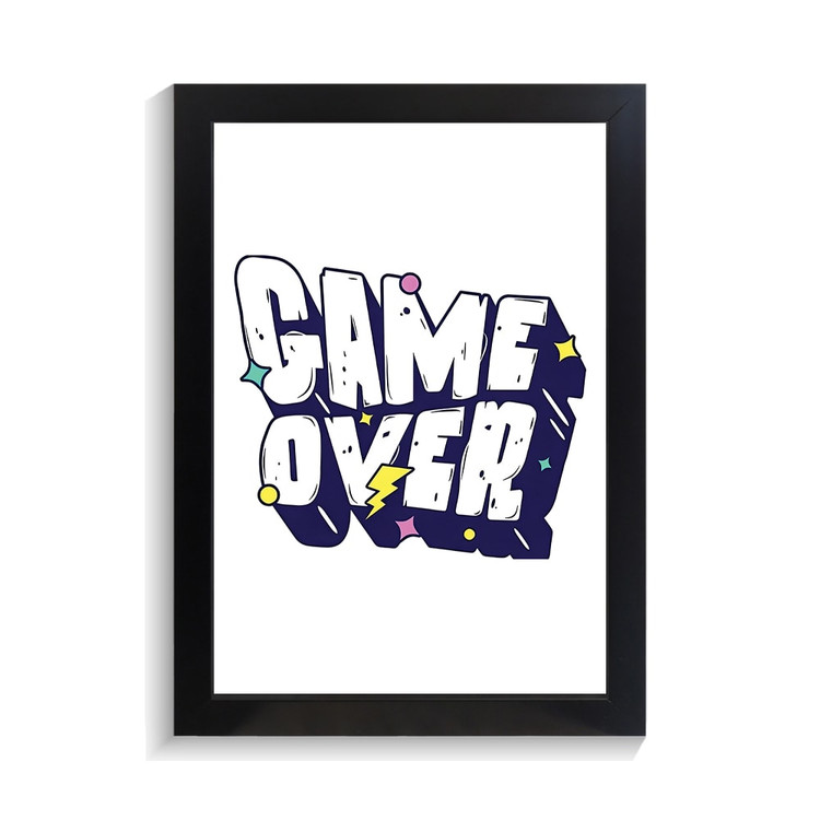 تابلو تایپوگرافی طرح game over کد PF-15057