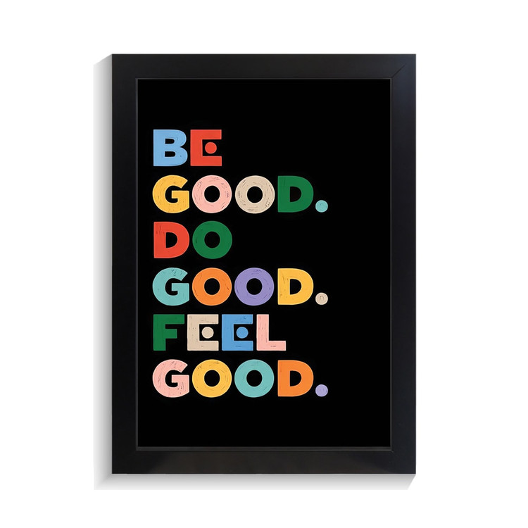 تابلو تایپوگرافی طرح be good کد PF-15045