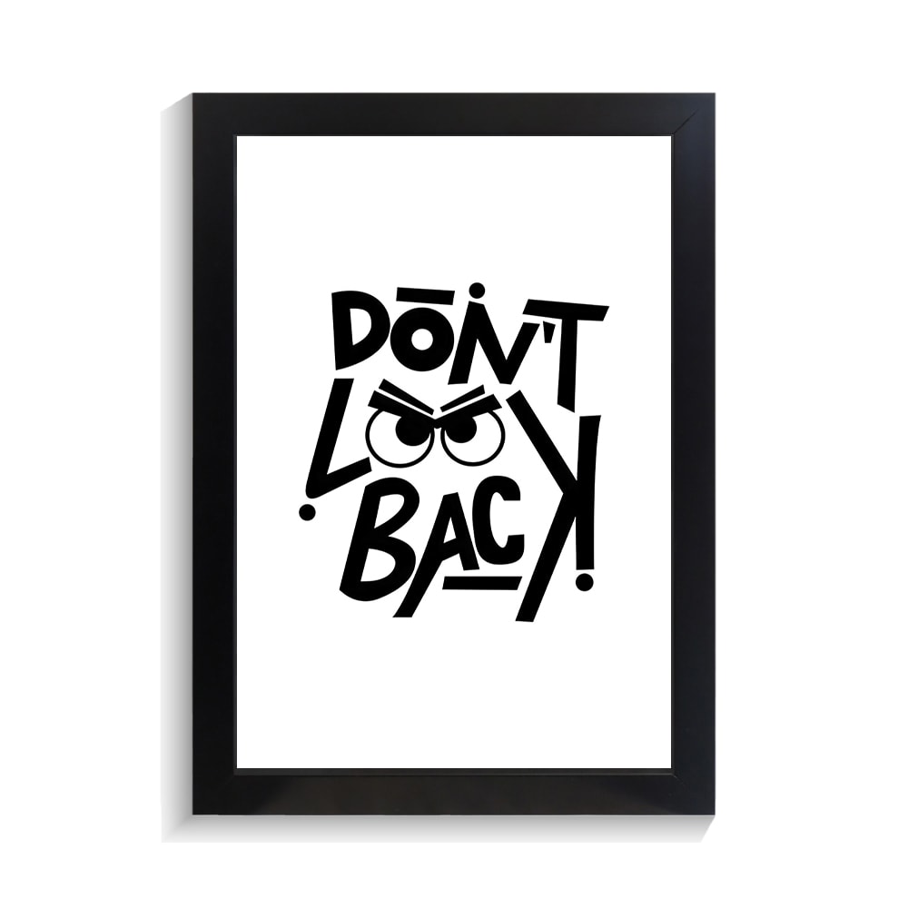 تابلو تایپوگرافی طرح dont look back کد PF-15053
