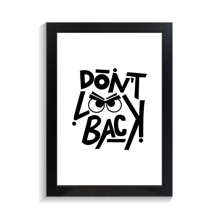 تابلو تایپوگرافی طرح dont look back کد PF-15053