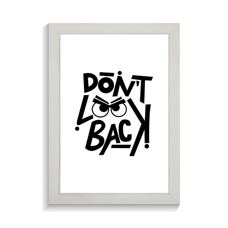 تابلو تایپوگرافی طرح dont look back کد PF-15053