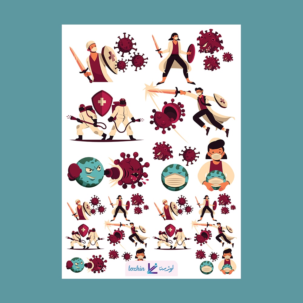 استیکر شغل طرح دکتر کد STNC-29000 (بدون برش)