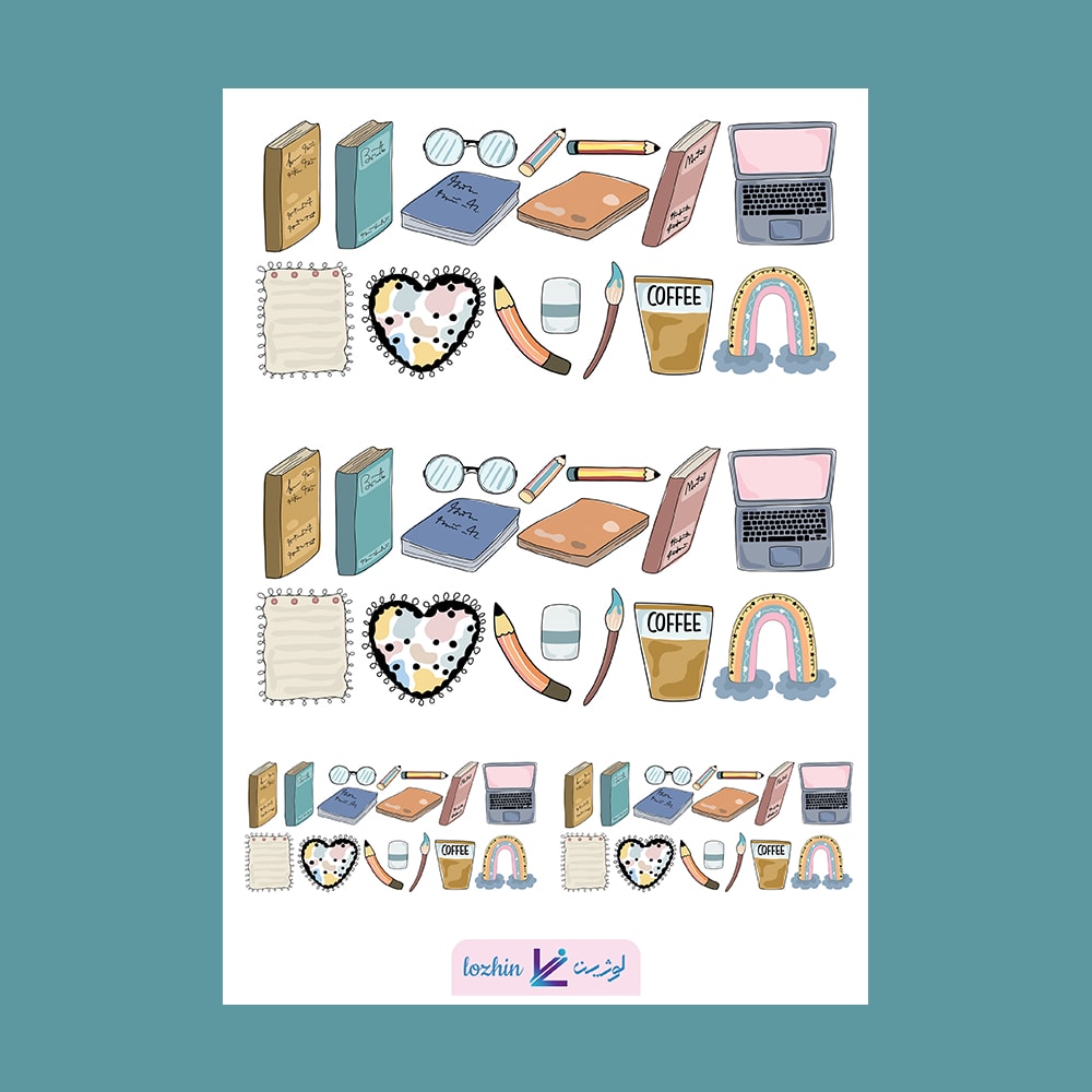 استیکر فانتزی طرح Study کد STNC-21025 (بدون برش)