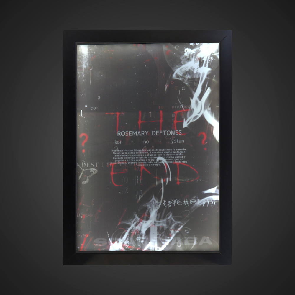 تابلو بک لایت فانتزی طرح THE END کد LPF-21023