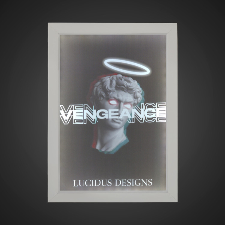 تابلو بک لایت فانتزی طرح VENGEANCE کد LPF-21041