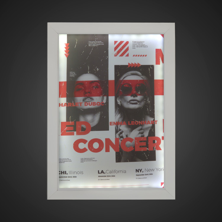 تابلو بک لایت فیلم طرح RED CONCERT کد LPF-12013