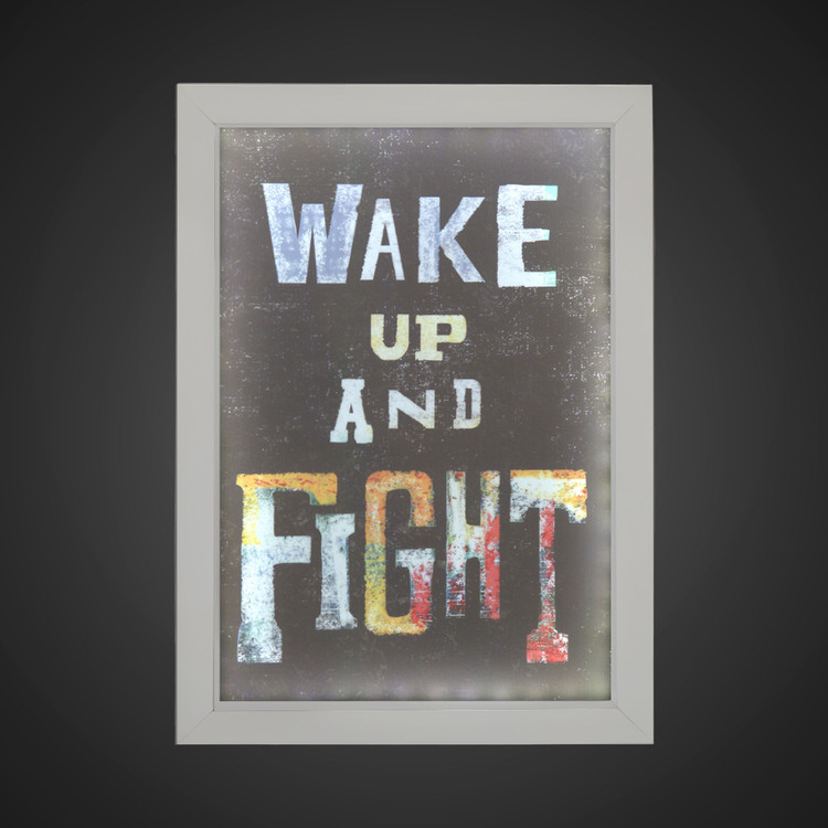 تابلو بک لایت انگیزشی طرح WAKE UP کد LPF-13021