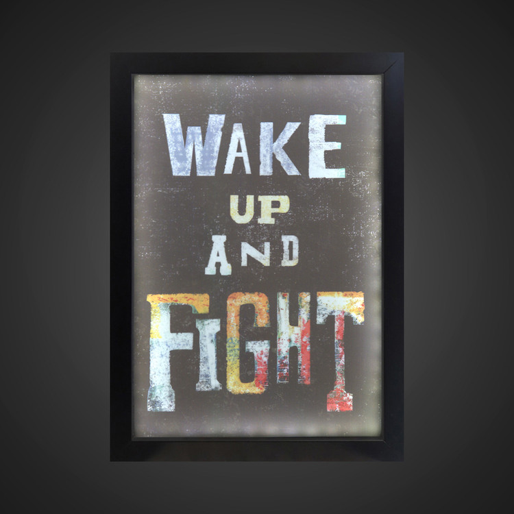 تابلو بک لایت انگیزشی طرح WAKE UP کد LPF-13021