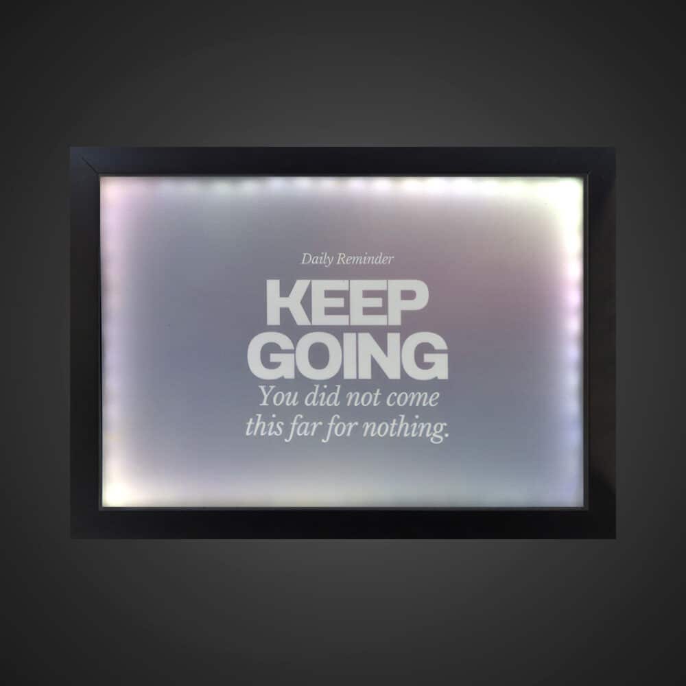 تابلو بک لایت انگیزشی طرح KEEP GOING کد LPF-13009