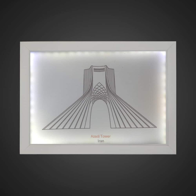 تابلو بک لایت تاریخی طرح برج آزادی کد LPF_18004