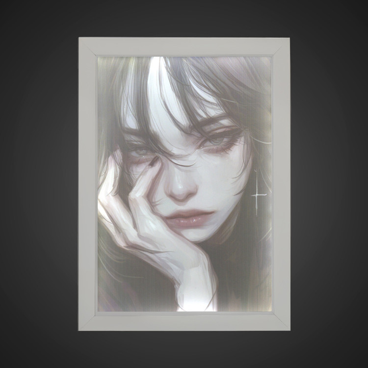 تابلو بک لایت دخترانه طرح Sad girl کد LPF-25006