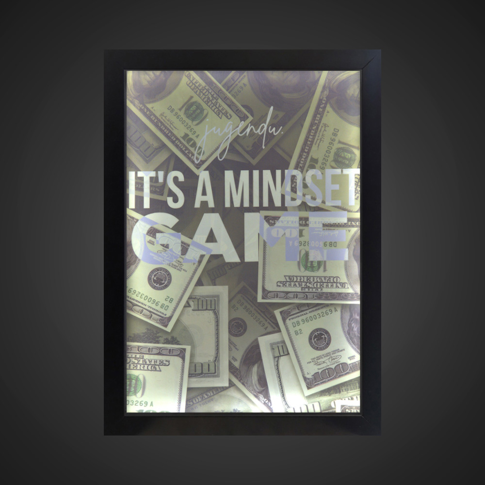تابلو بک لایت انگیزشی طرح MINDSET GAME کد LPF-13016
