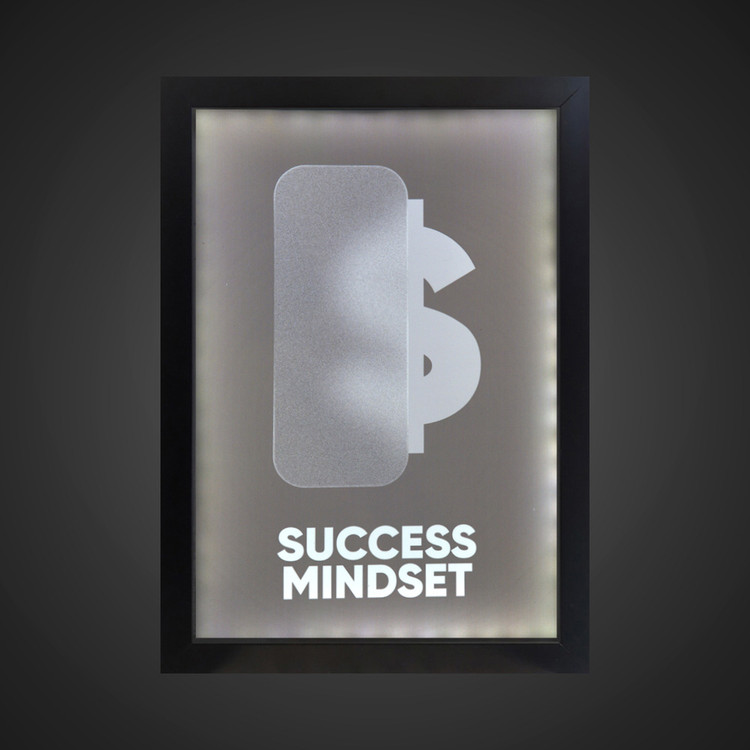 تابلو بک لایت انگیزشی طرح SUCCESS MINDSET کد LPF-13014